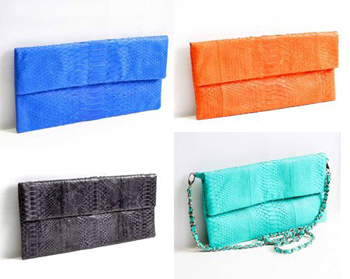 Клатч из кожи питона