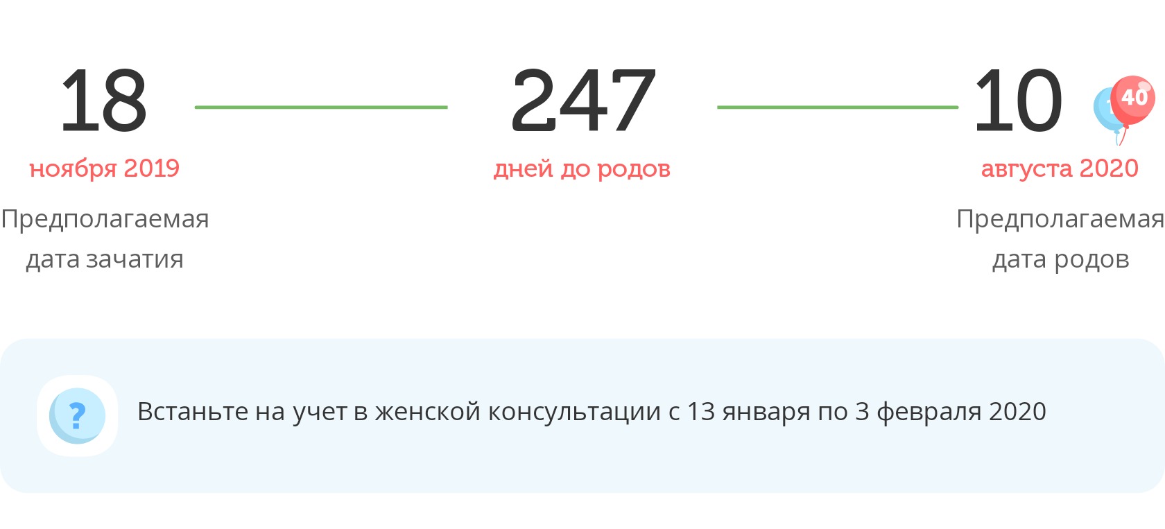 Калькулятор даты родов