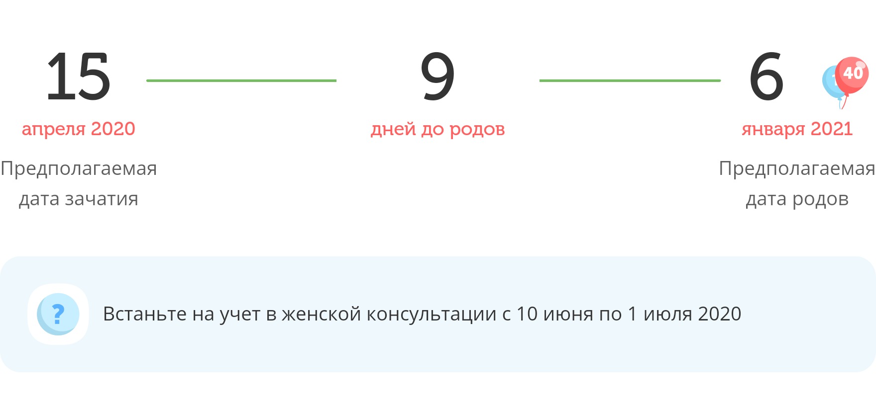 Калькулятор даты родов