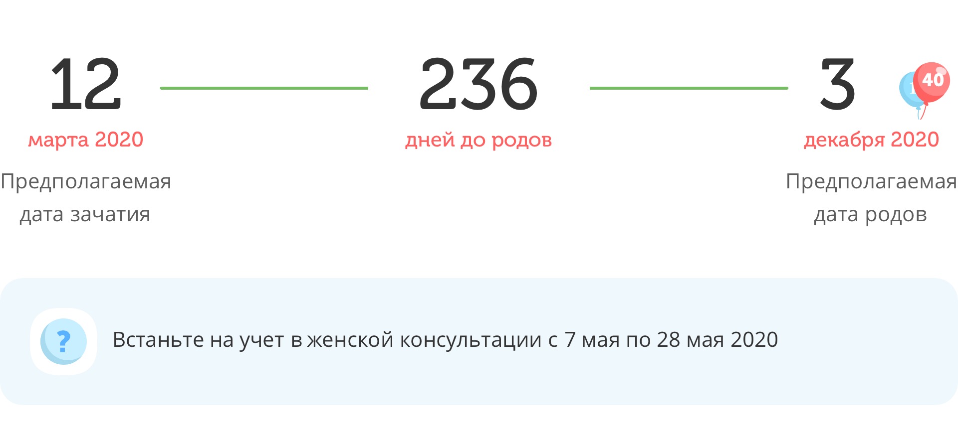 Калькулятор даты родов