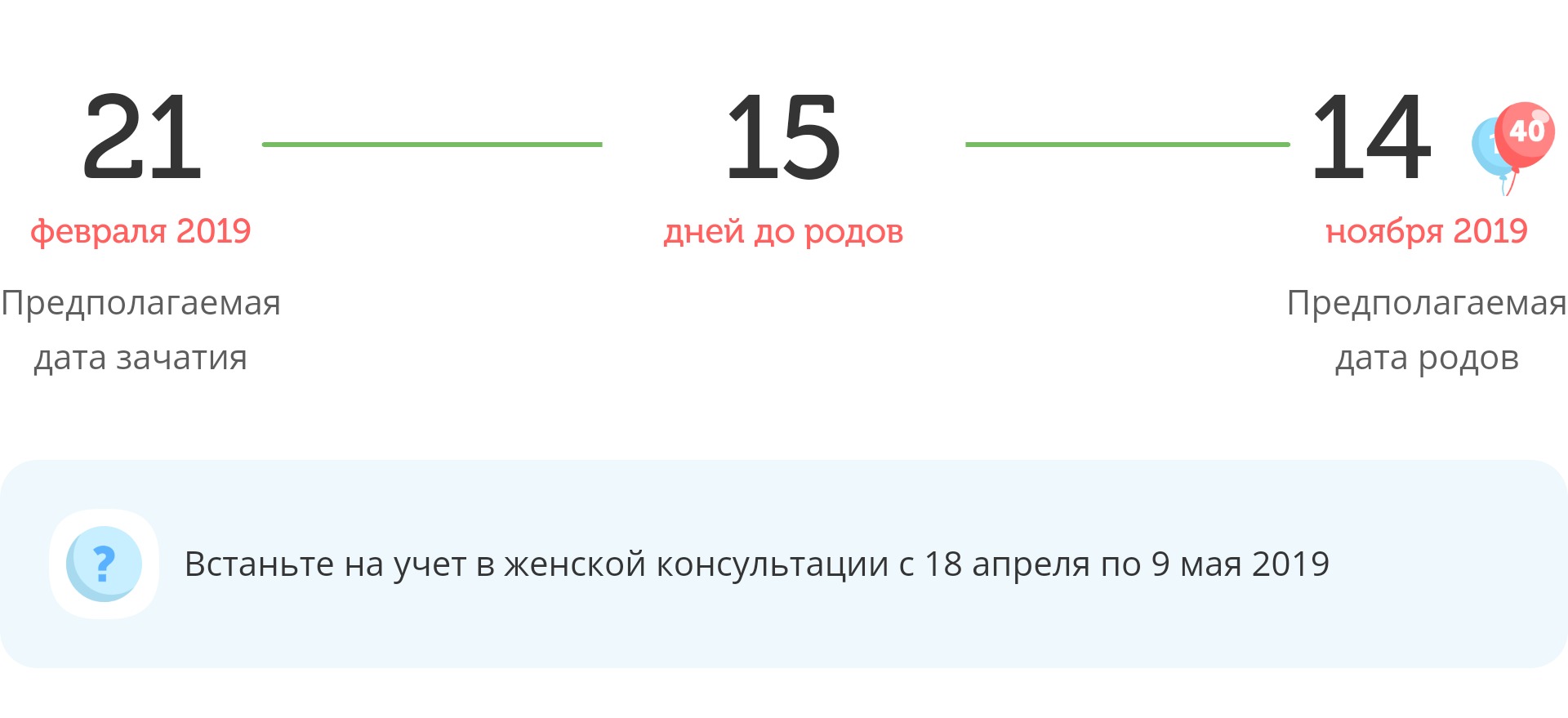Калькулятор даты родов