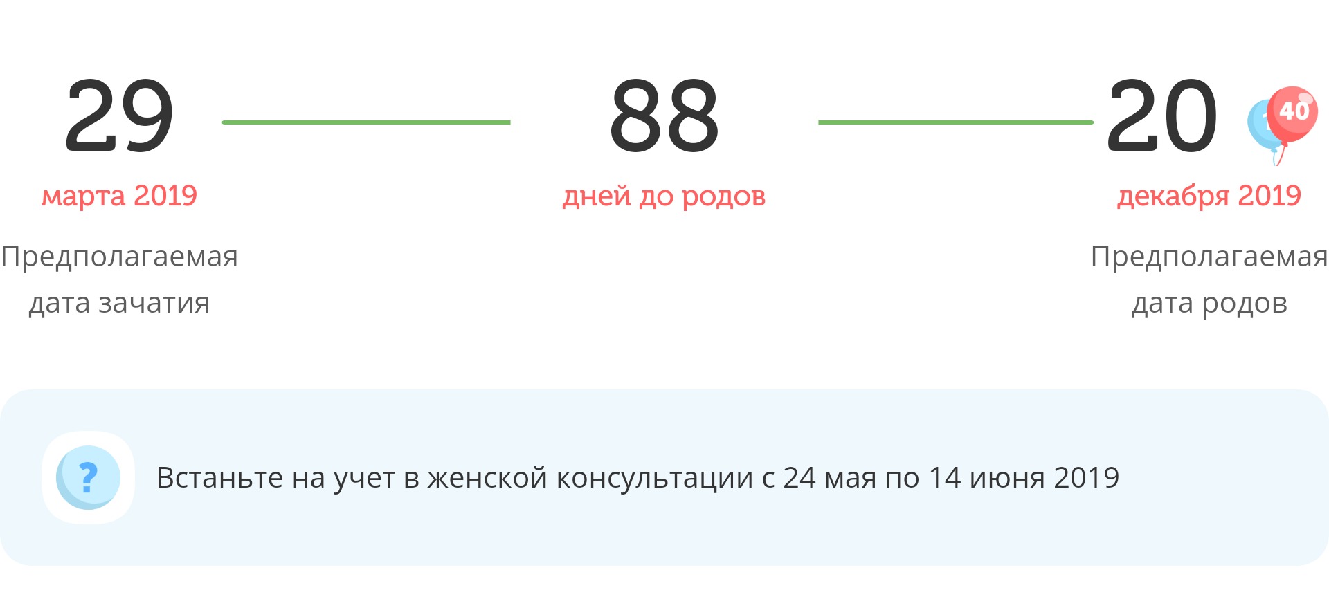 Калькулятор даты родов