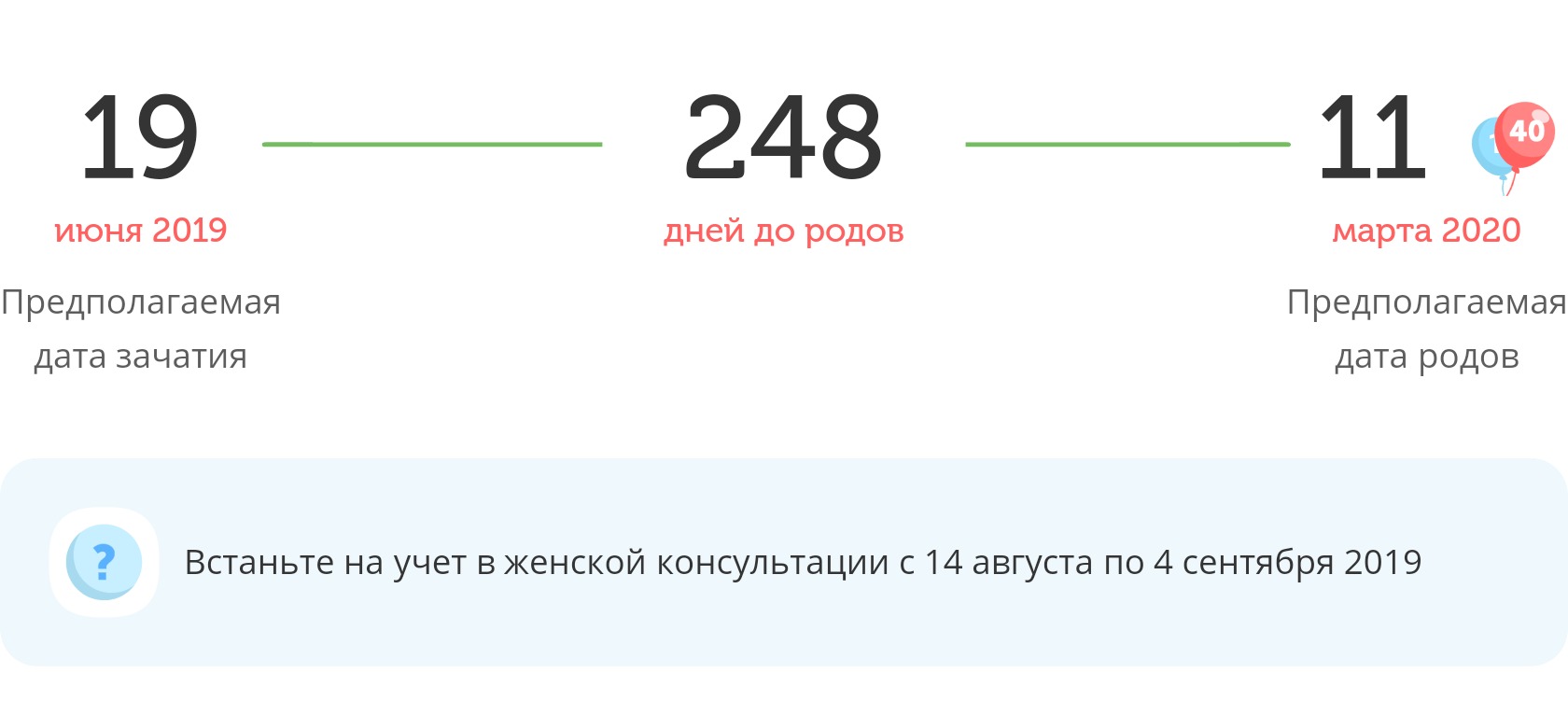 Калькулятор даты родов