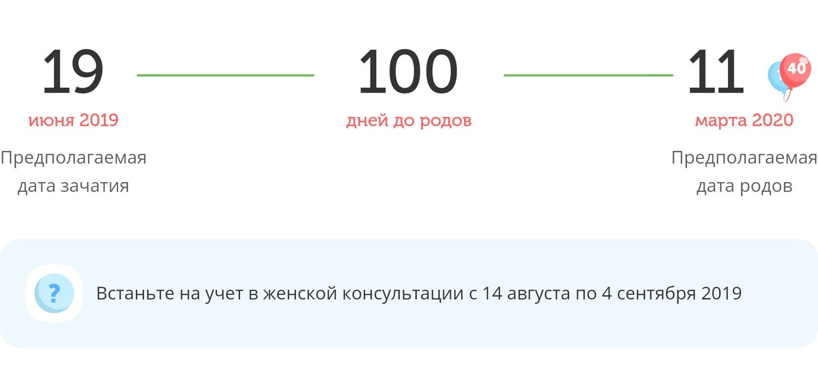 Калькулятор даты родов