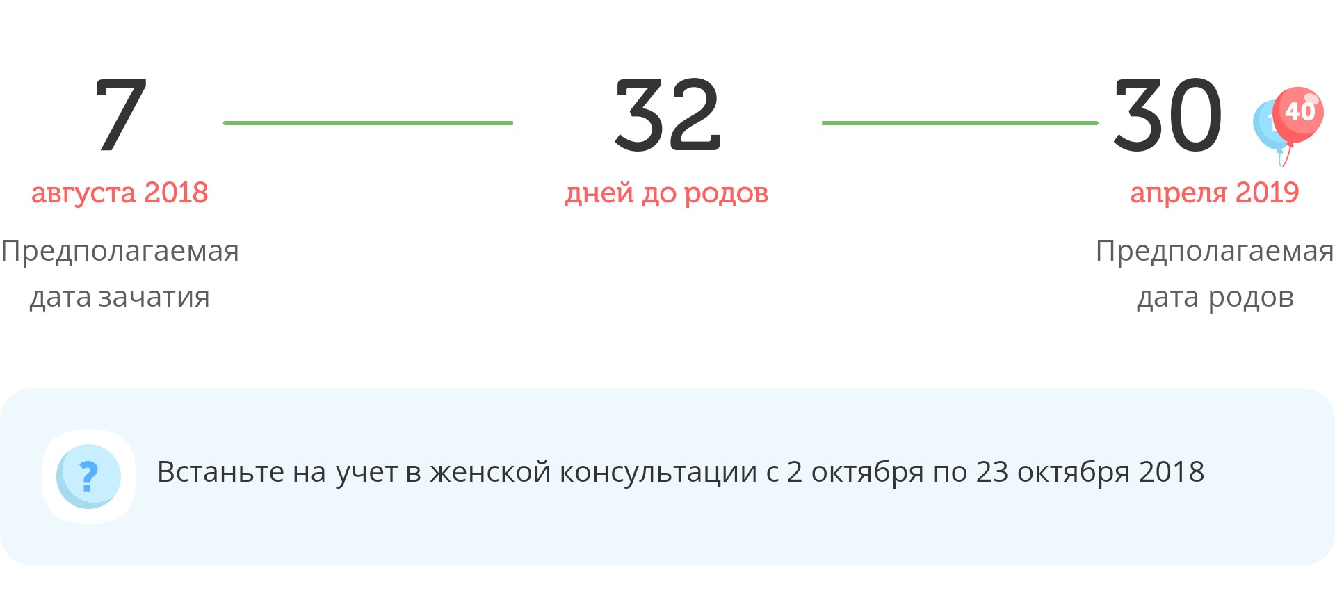 Калькулятор даты родов