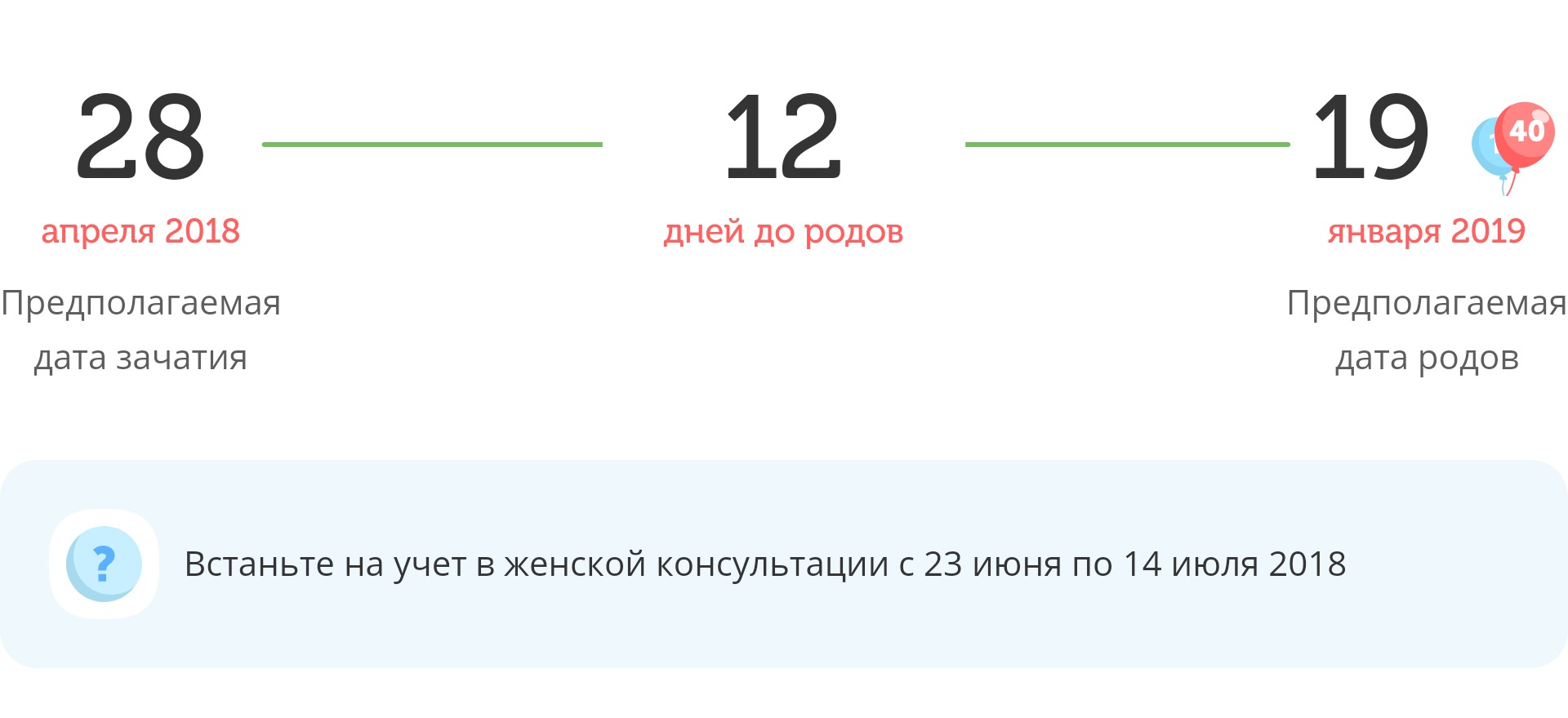 Калькулятор даты родов