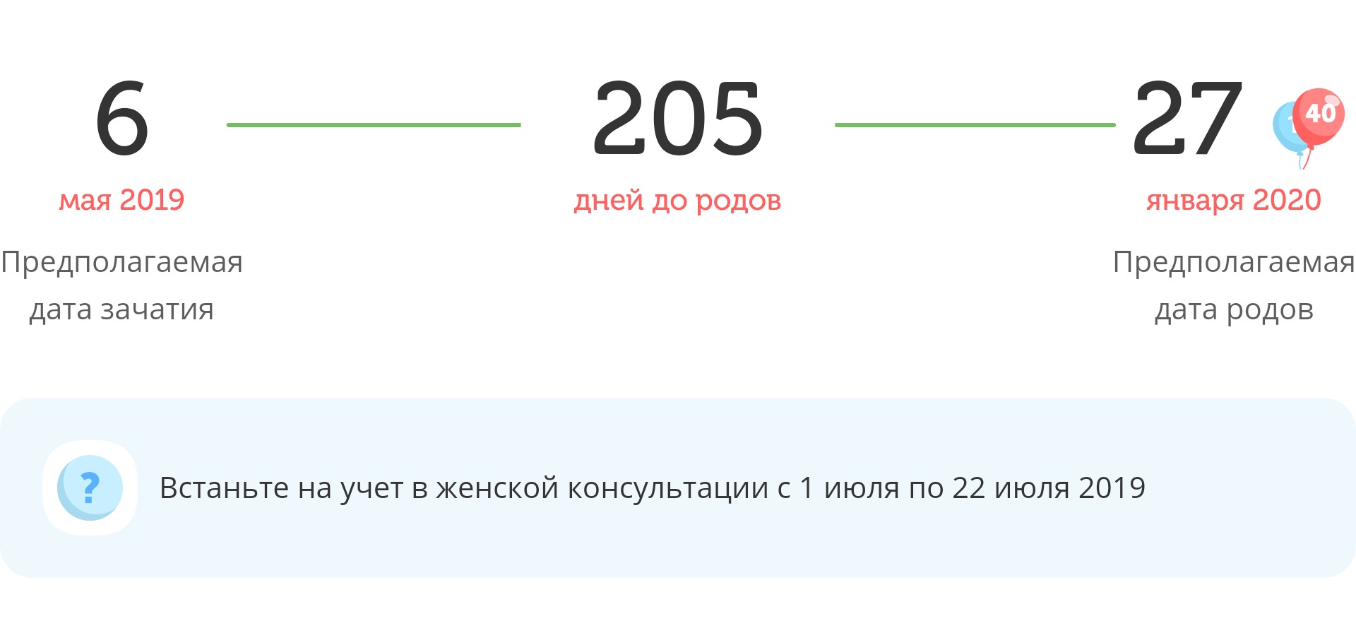 Калькулятор даты родов