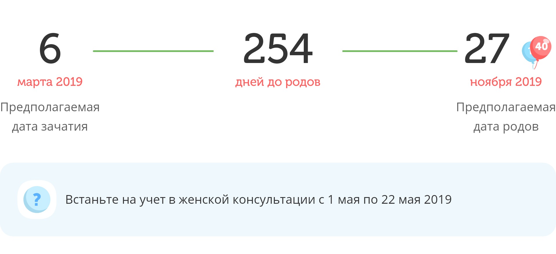 Калькулятор даты родов
