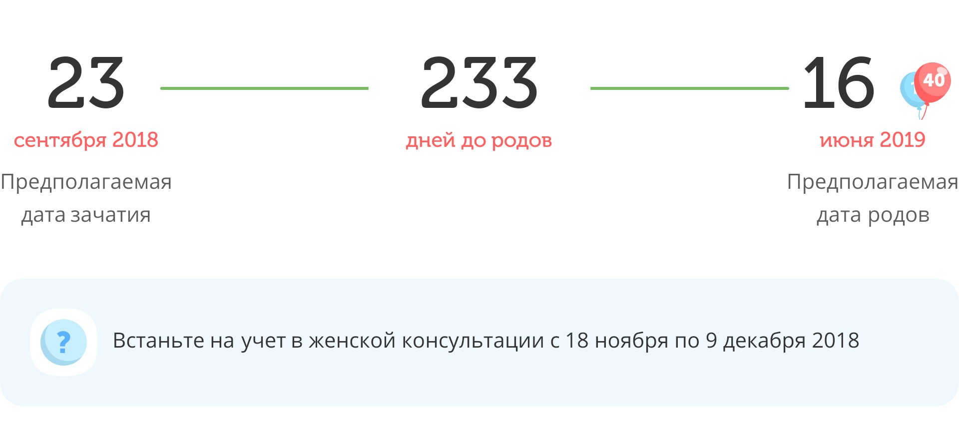 Калькулятор даты родов