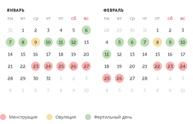 Калькулятор овуляции