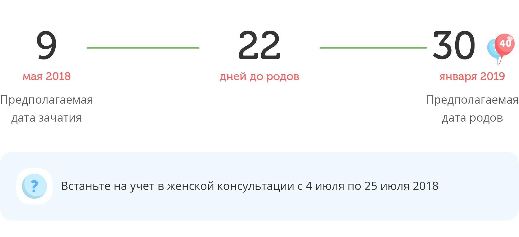 Калькулятор даты родов