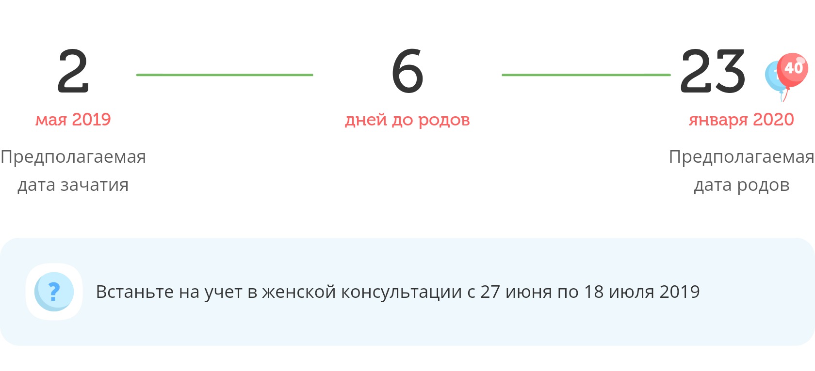 Калькулятор даты родов