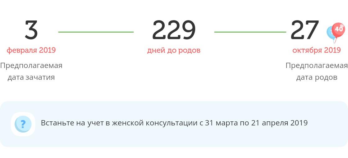 Калькулятор даты родов