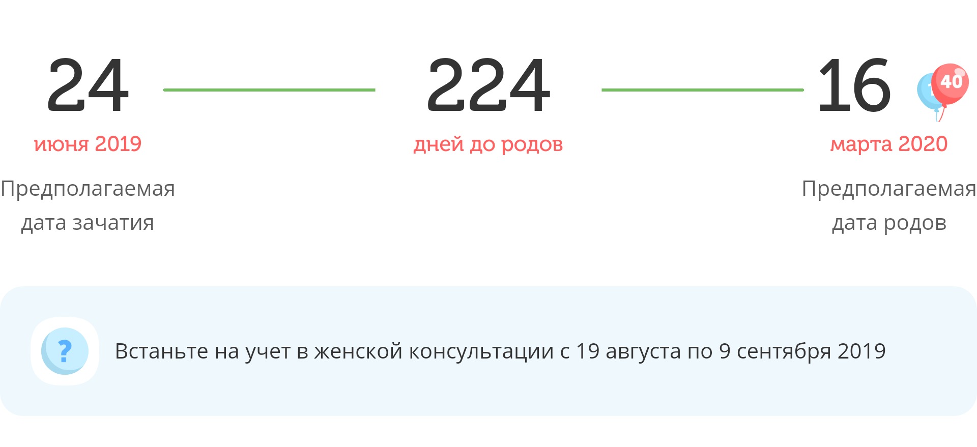 Калькулятор даты родов