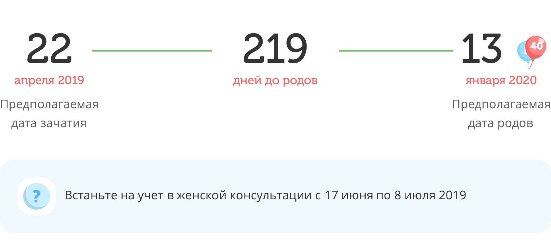 Калькулятор даты родов