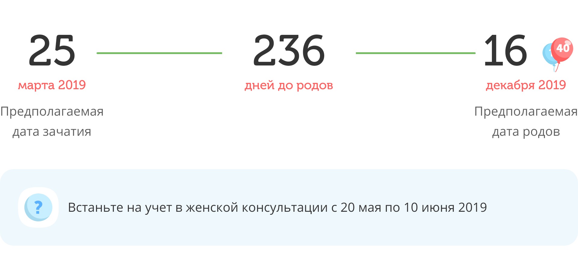 Калькулятор даты родов