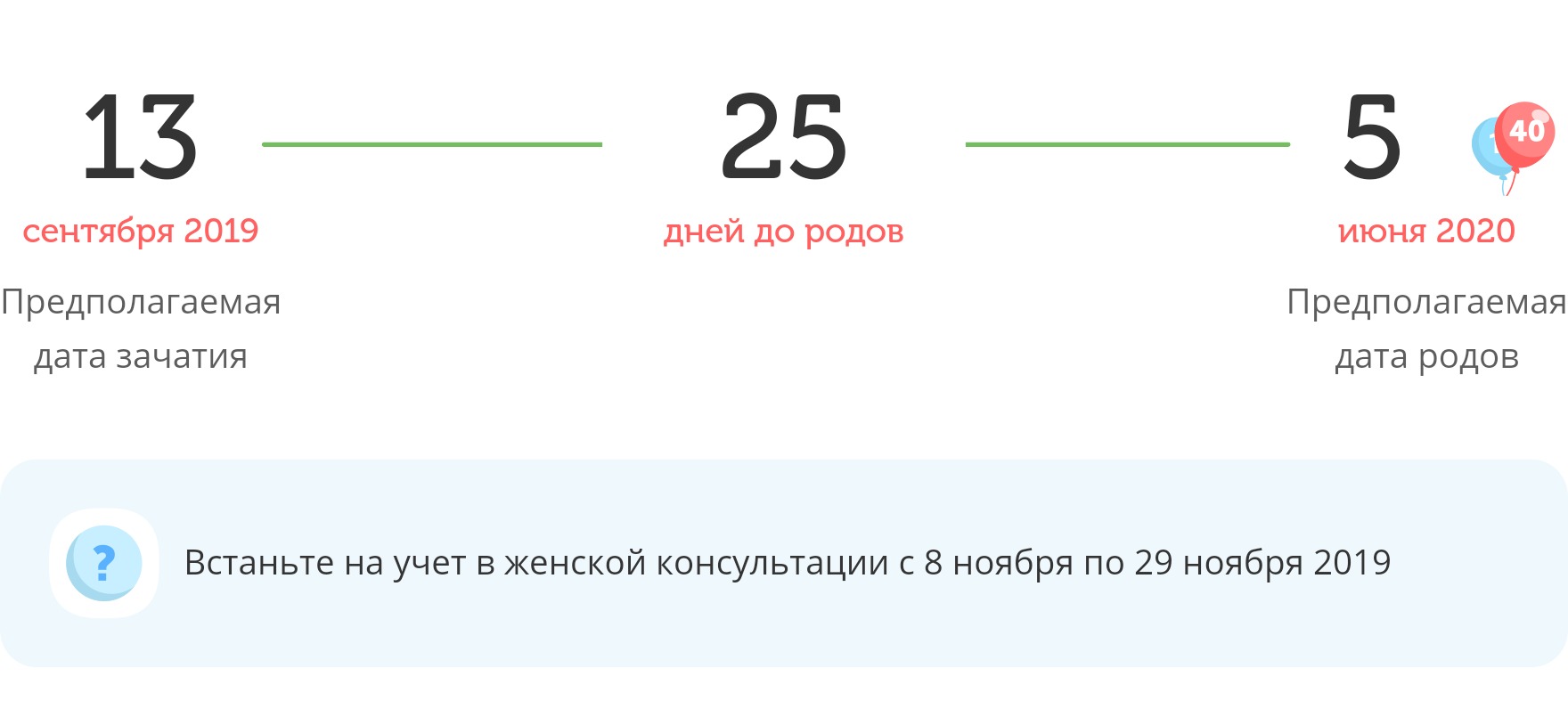 Калькулятор даты родов