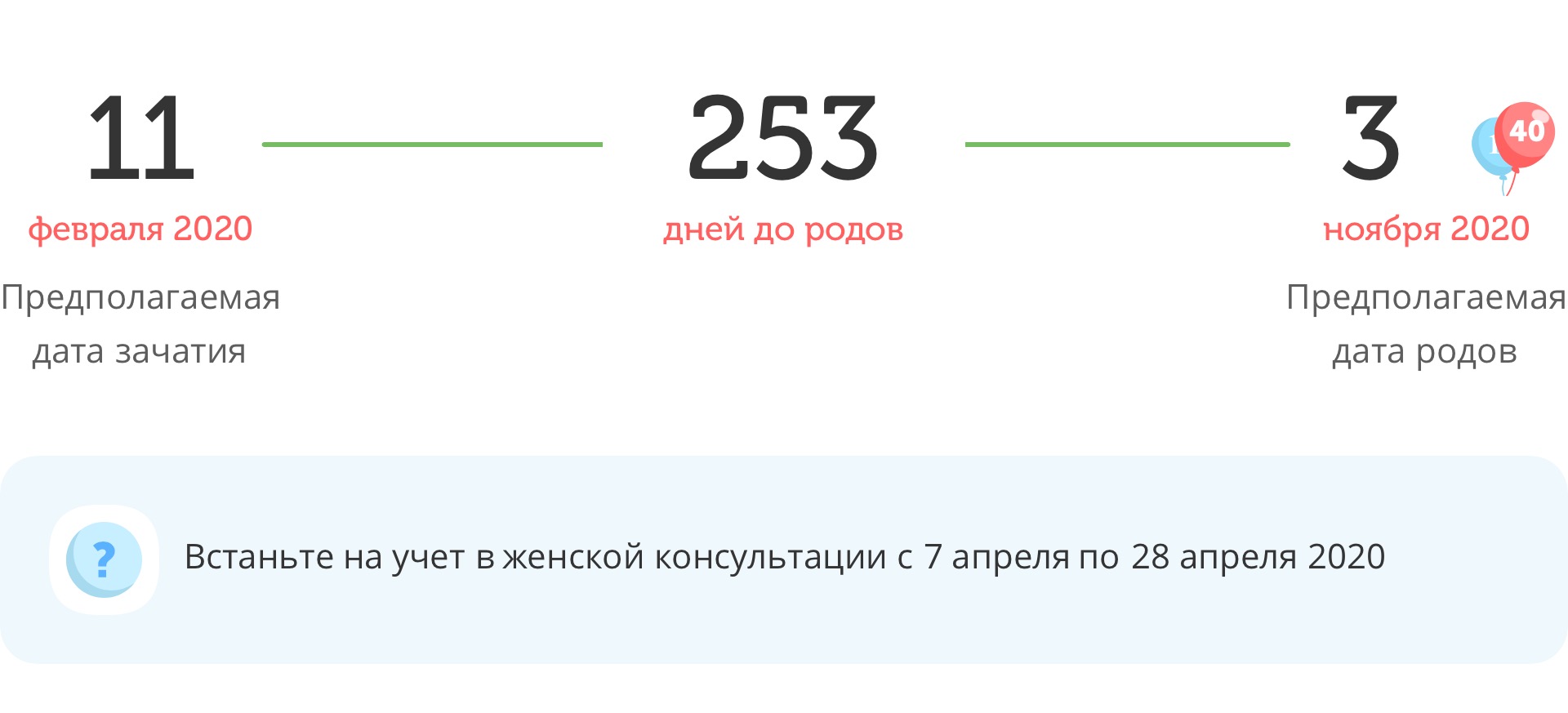 Калькулятор даты родов