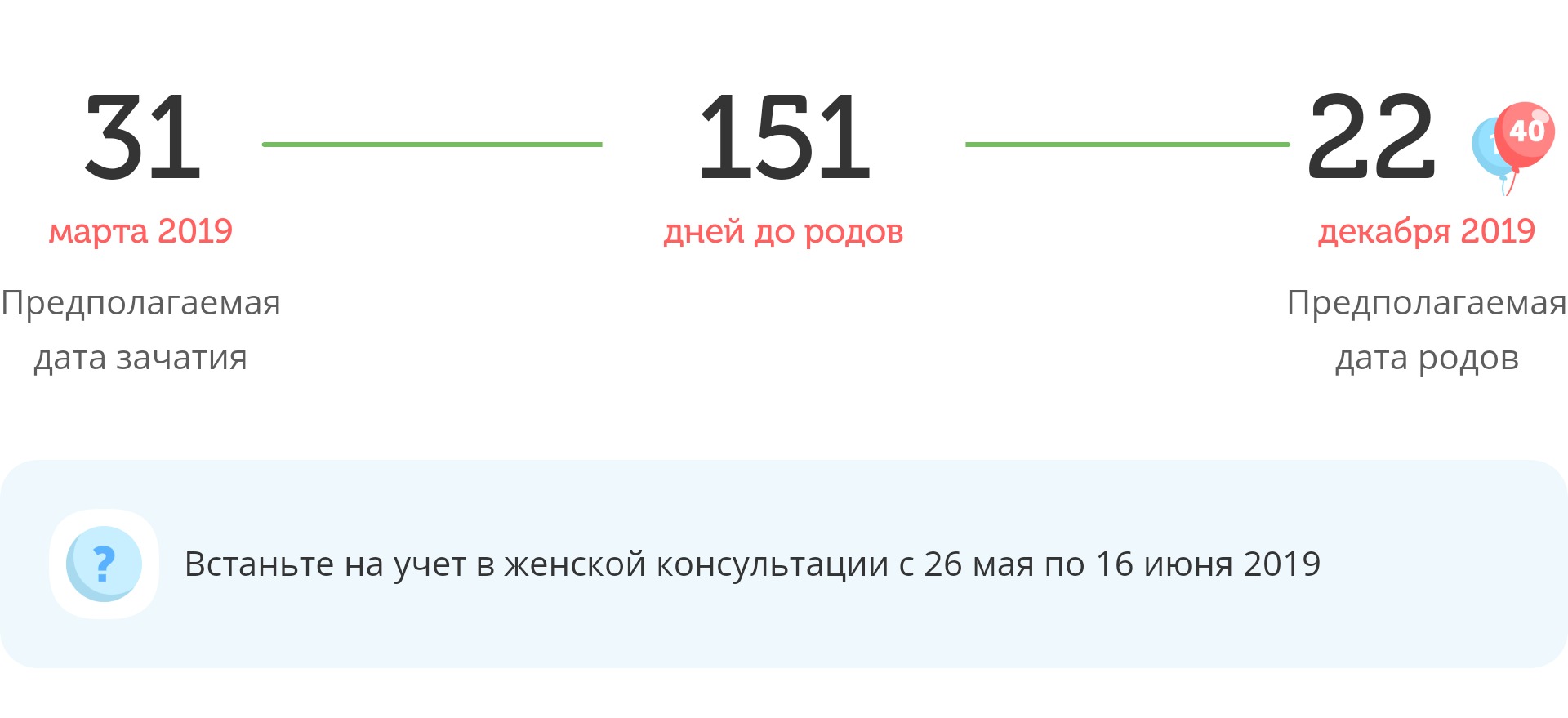 Калькулятор даты родов