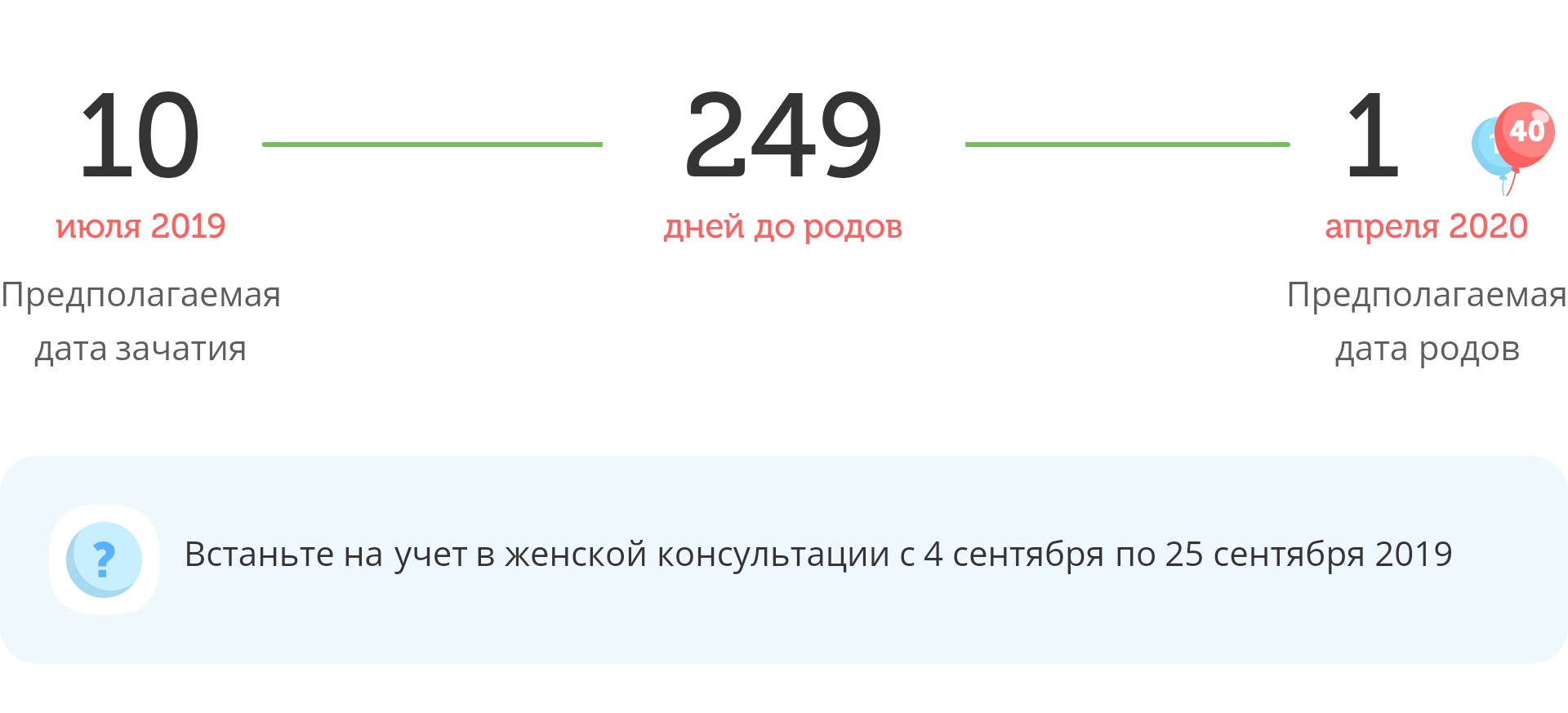 Калькулятор даты родов