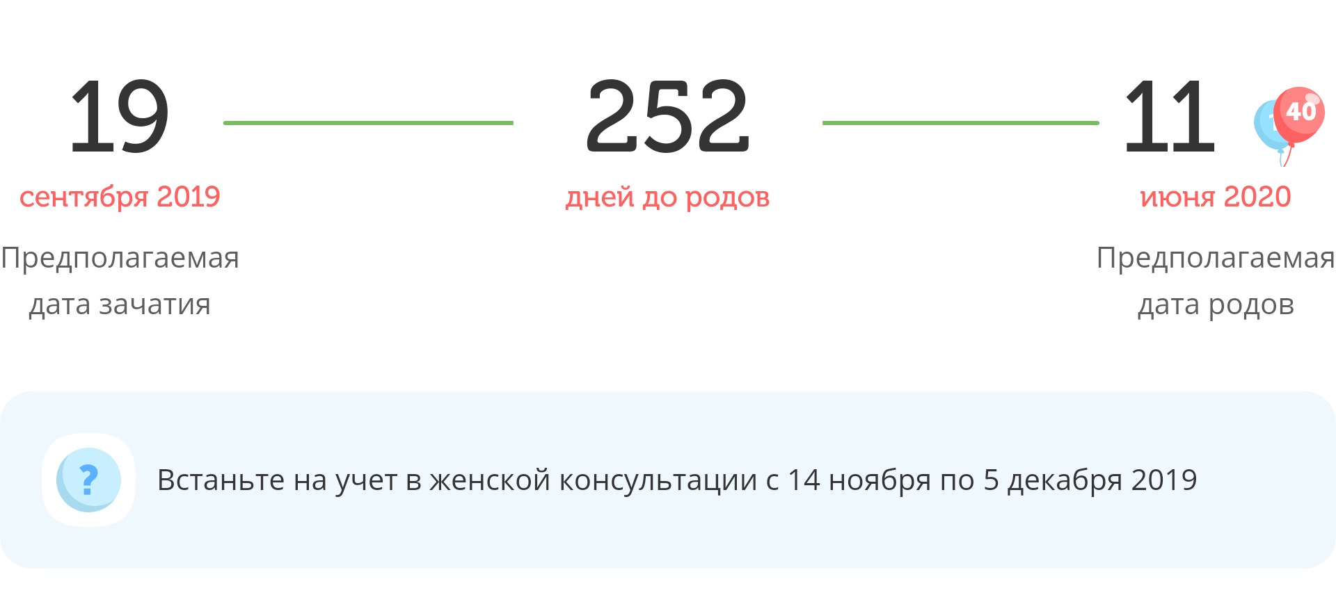 Калькулятор даты родов