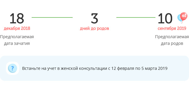 Калькулятор даты родов