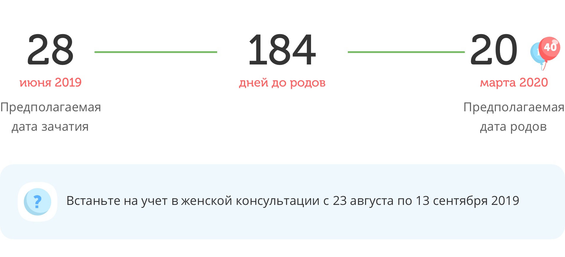 Калькулятор даты родов
