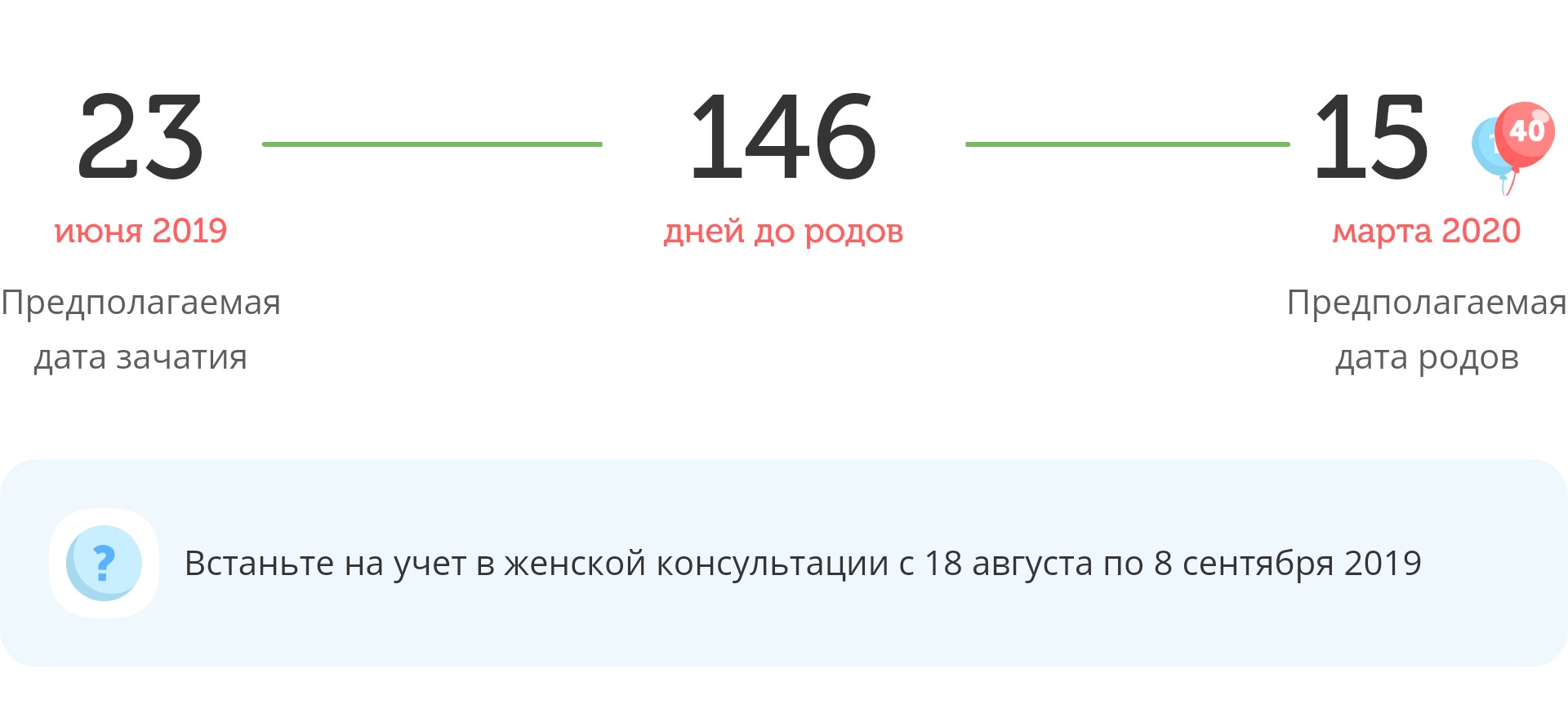 Калькулятор даты родов