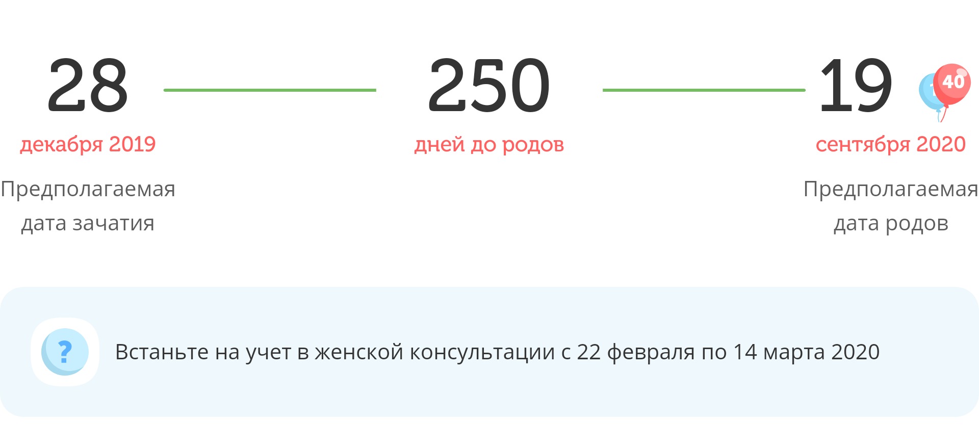 Калькулятор даты родов