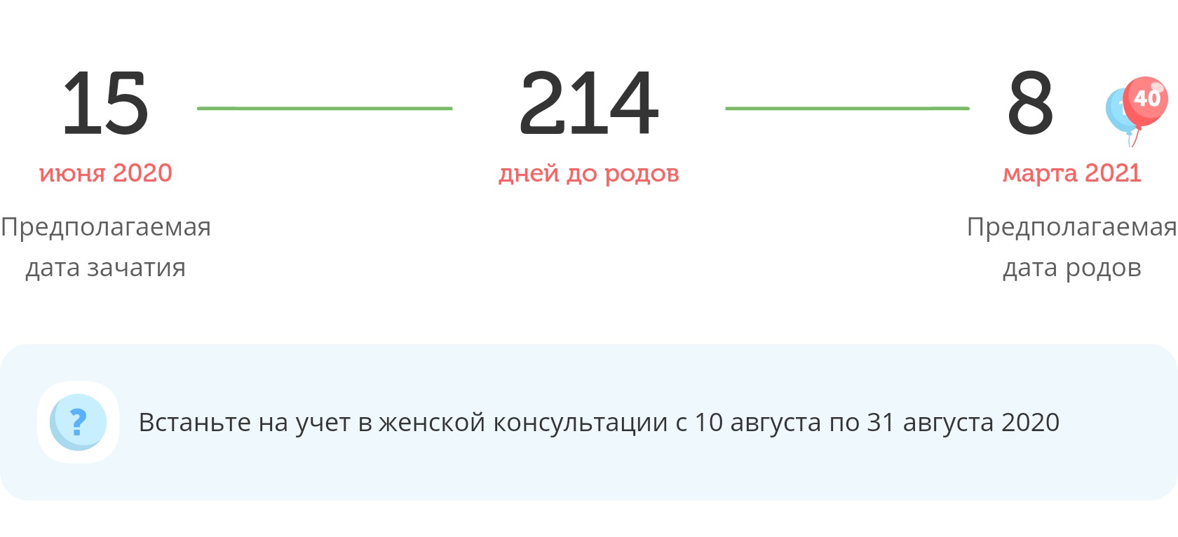 Калькулятор даты родов