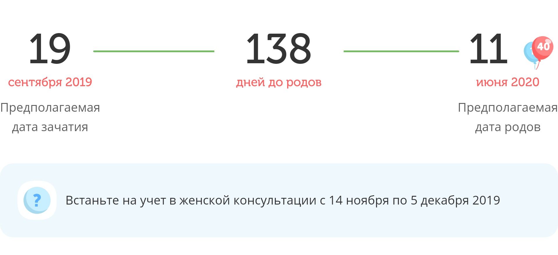 Калькулятор даты родов
