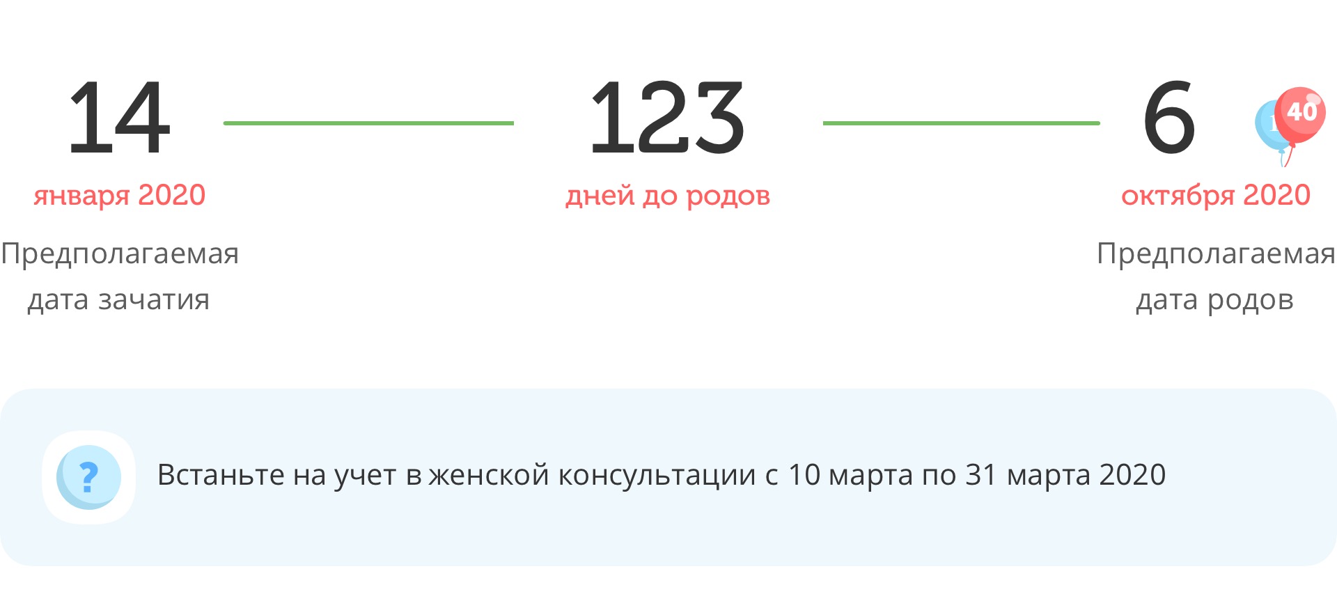 Калькулятор даты родов