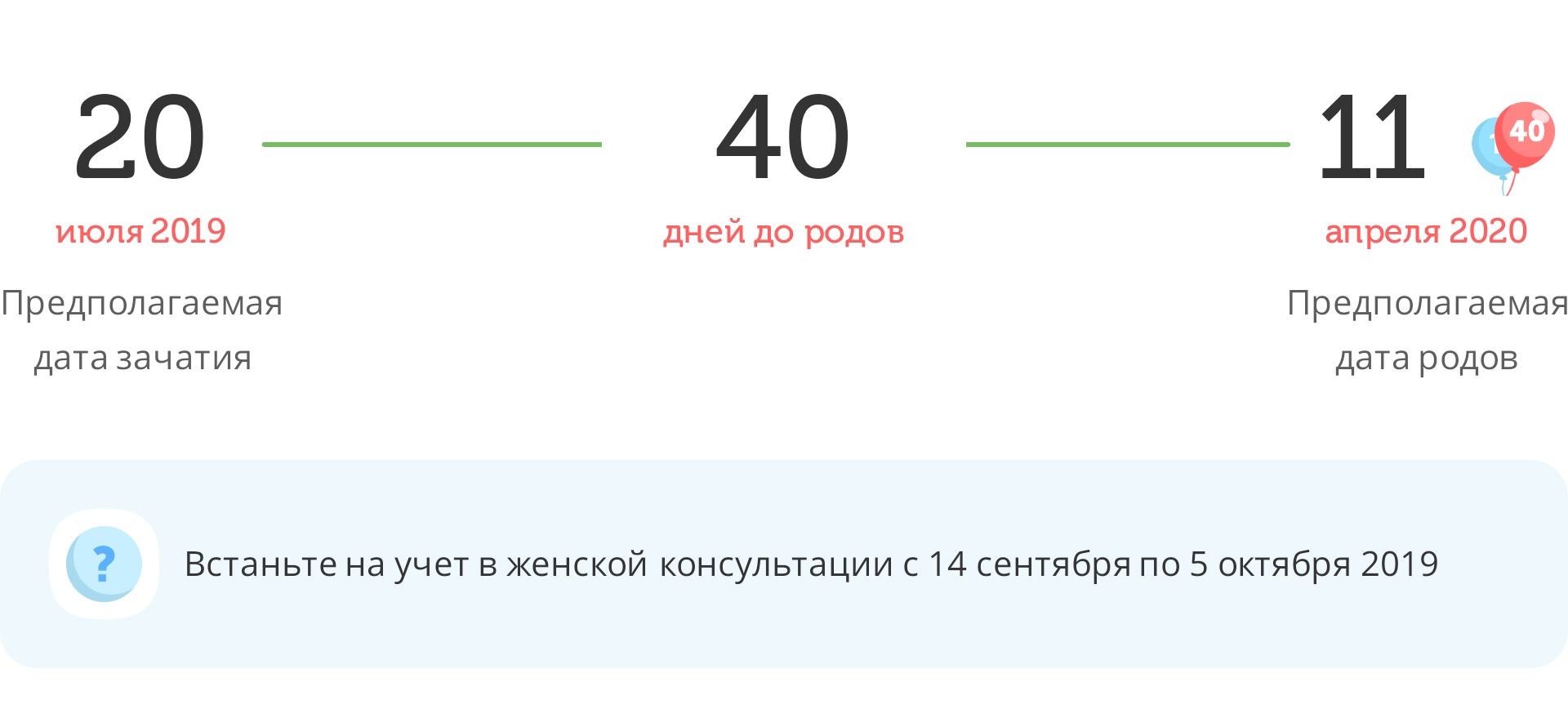 Калькулятор даты родов