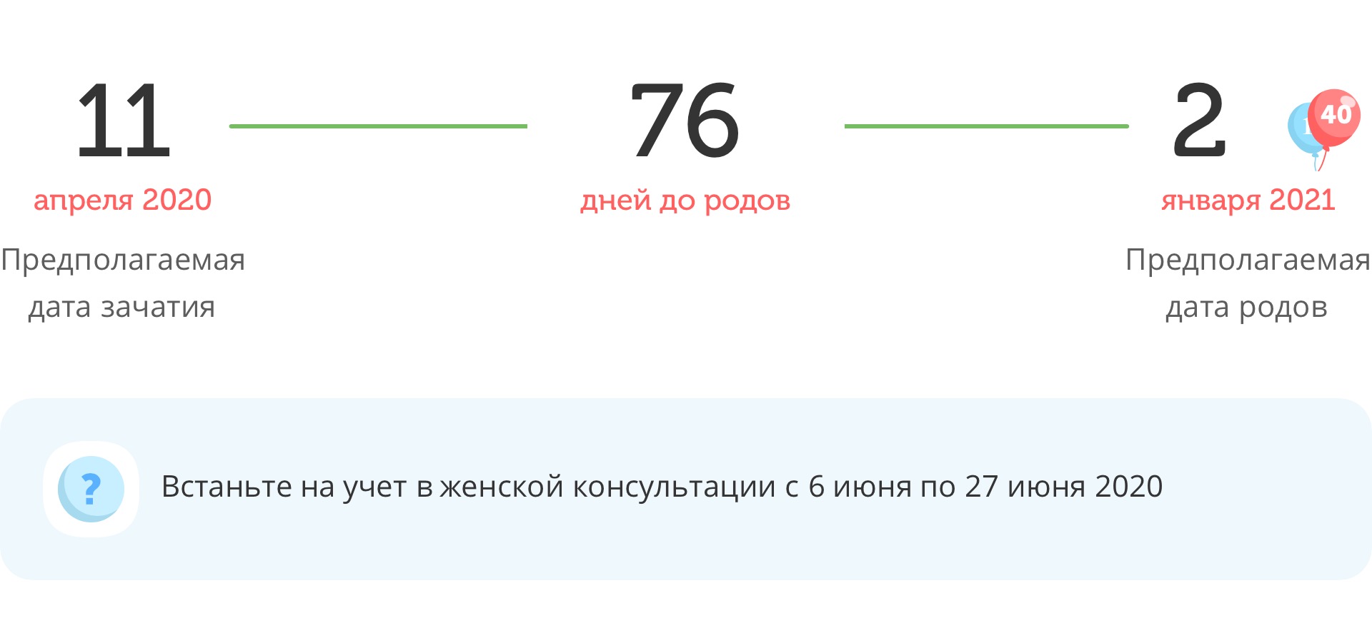 Калькулятор даты родов