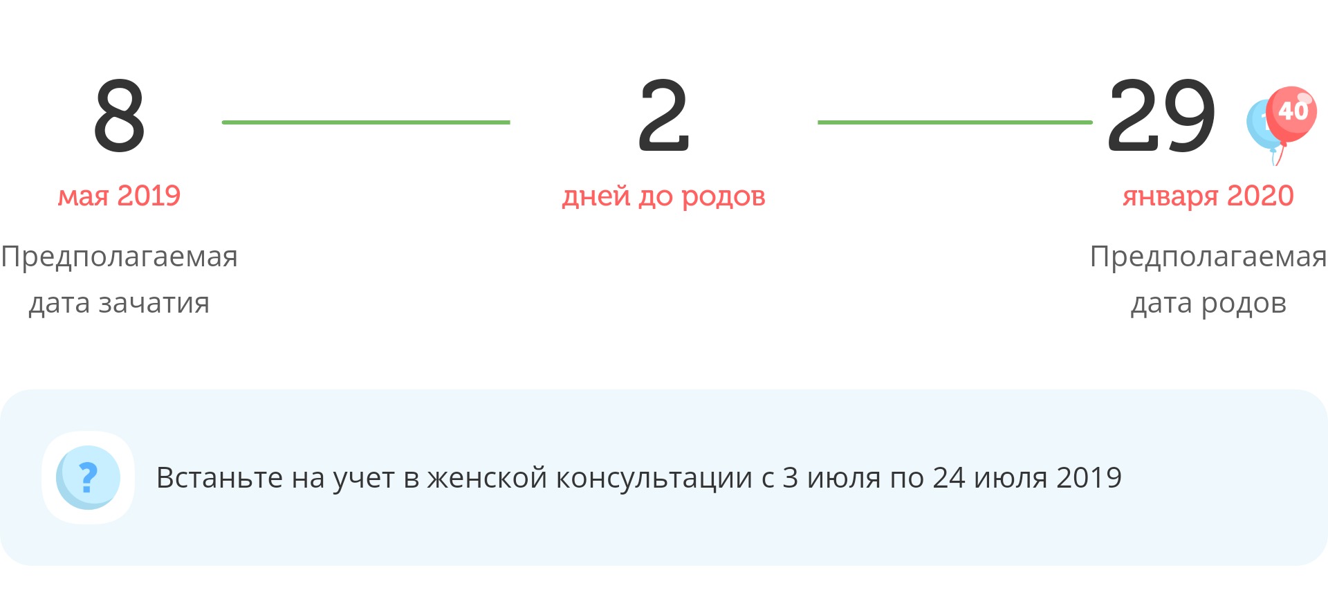 Калькулятор даты родов