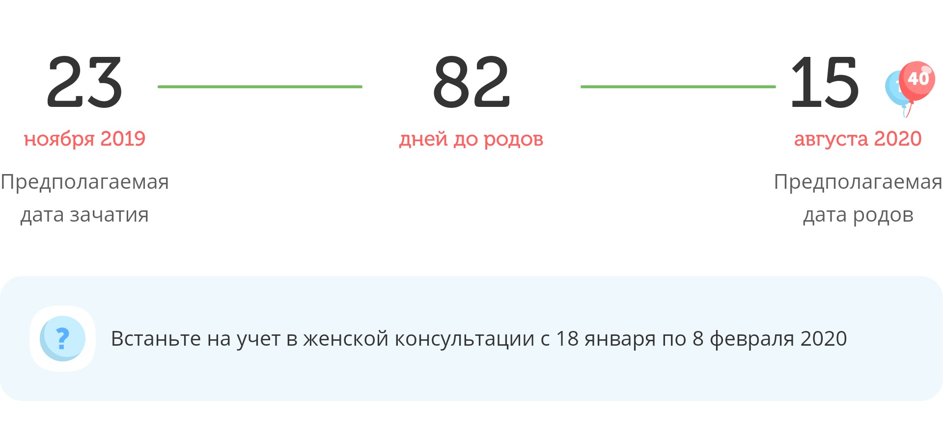 Калькулятор даты родов