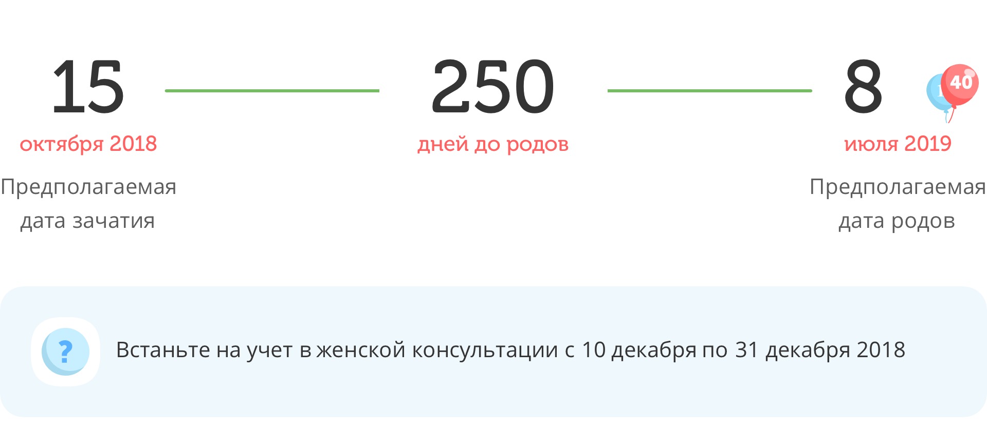 Калькулятор даты родов