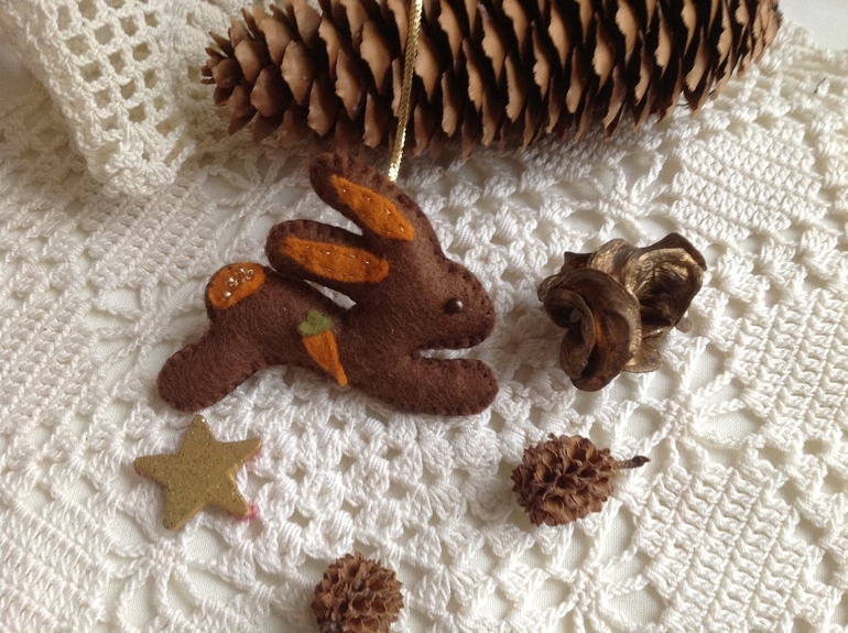 Подарки к Новому Году, ручная работа, игрушки из фетра, декупаж!