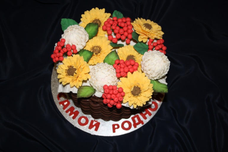 Торт "Корзина с цветами"