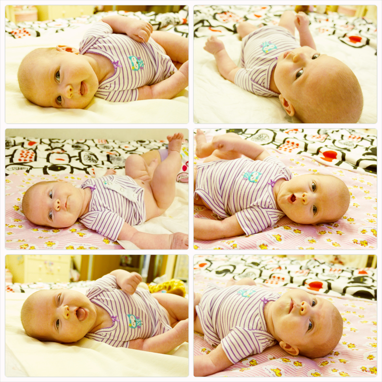 Как мы подросли! Фоторепортаж 2-го месяца жизни!