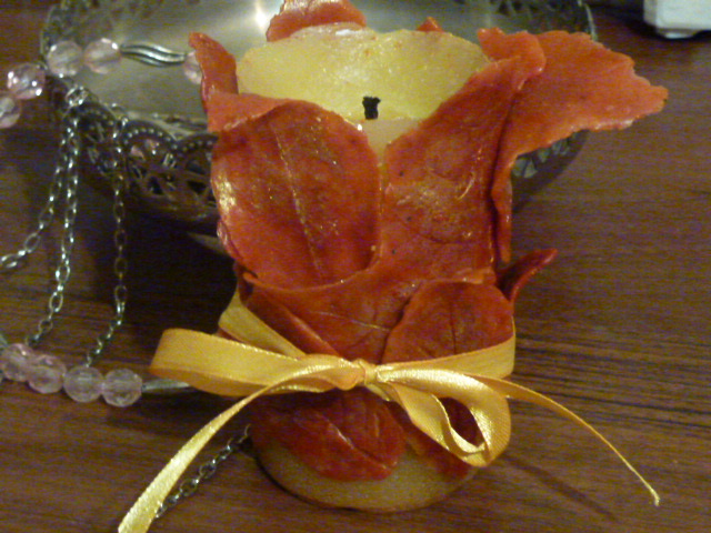 свеча с декором