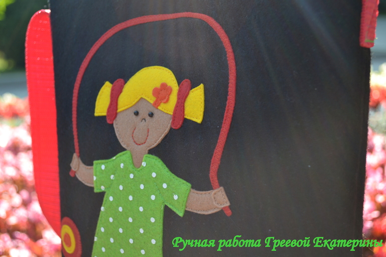 Детская сумочка из ФЕТРА и ТКАНИ под названием