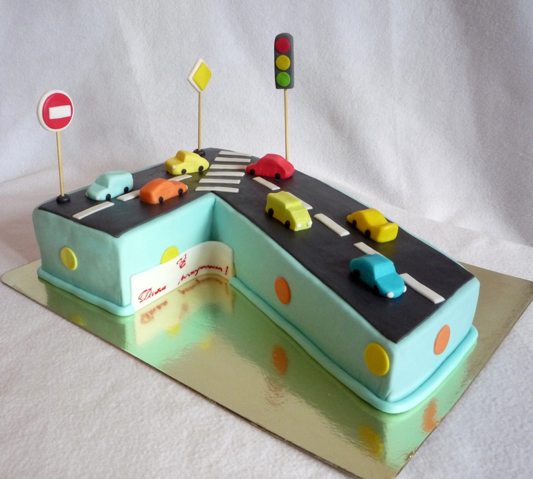 Цифра семь с машинками!