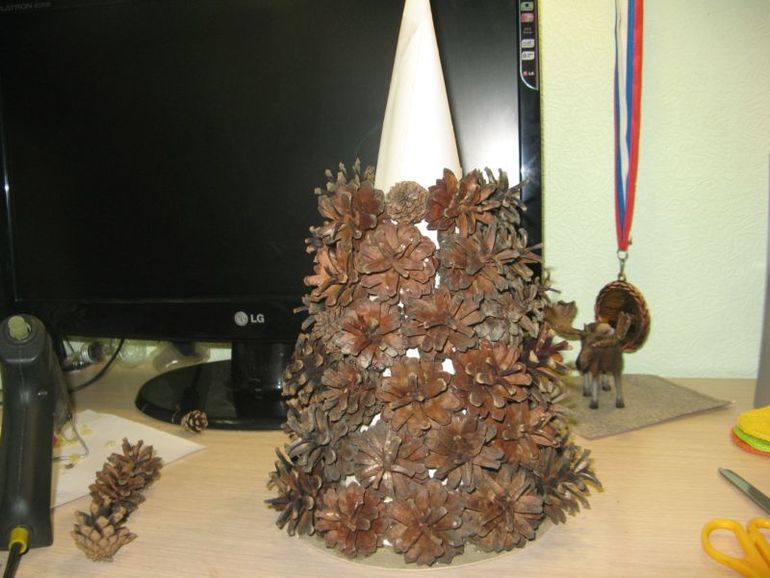 Кофейный снеговик и елочка в дет.сад