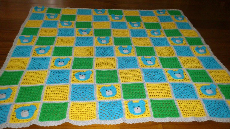 Плед с медвежатами