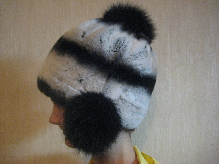 Шапка кролик - песец  3000