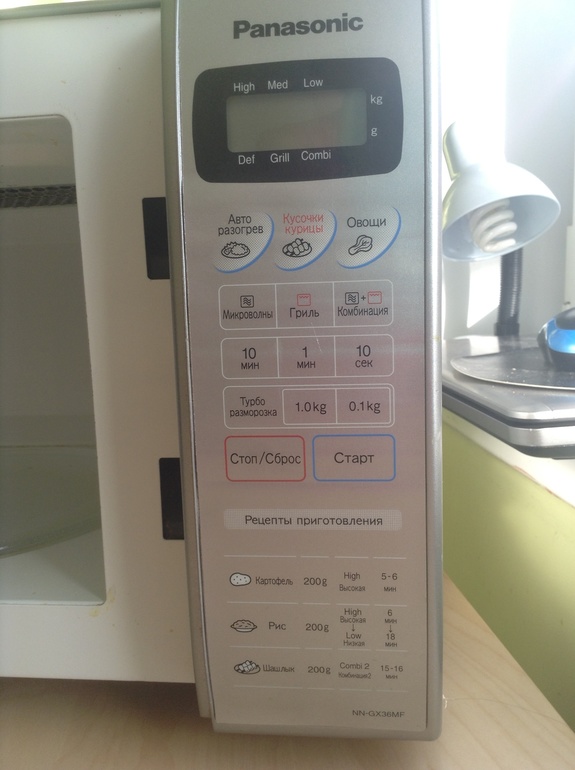 Продам микроволновую печь Panasonic, б/у, требуется замена сенсорная панель, 500 руб.,  м.Нахимовский проспект.