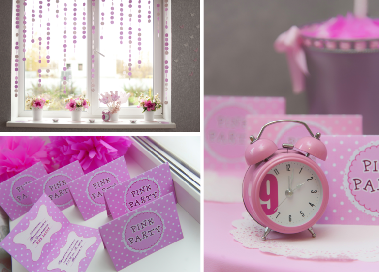 Делюсь первым опытом в оформлении Дня рождения дочки.Розовая вечеринка.