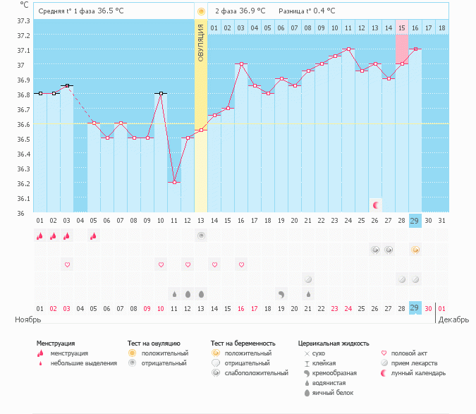 мой беременный график!