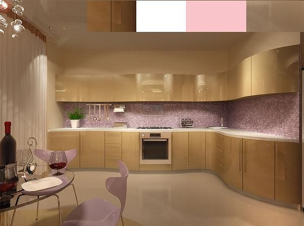 Цвет столешницы и шторы